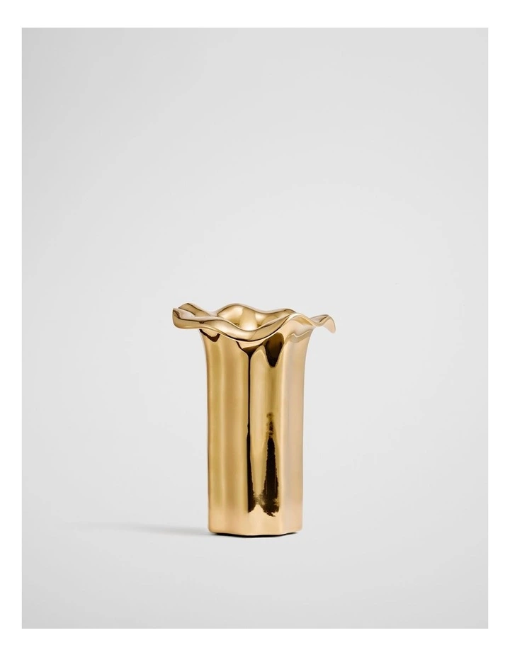 Celeste Small Metallic Vase in Gold image 1