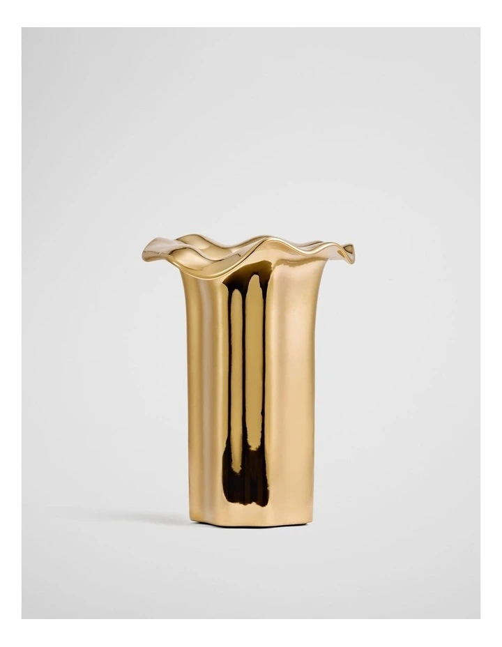 Celeste Medium Metallic Vase in Gold image 1