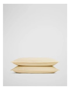 Brae Australian Cotton Pillowcase Pair in Yarrow