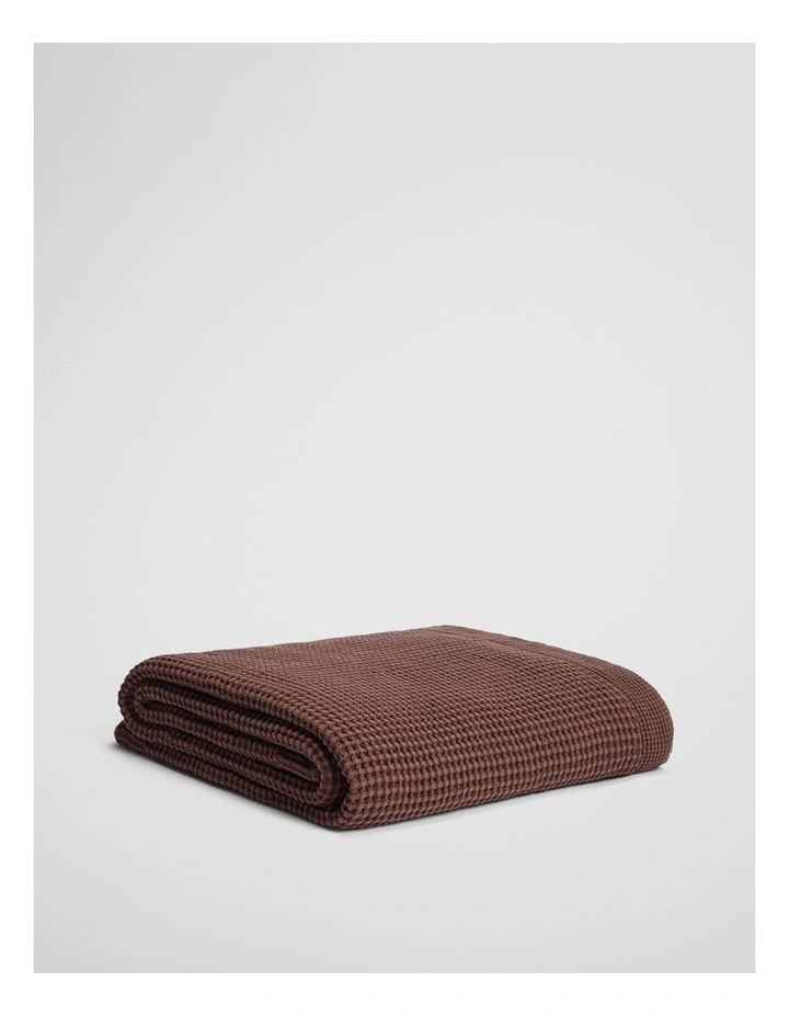 Monti Cotton Waffle Blanket in Dark Ash image 2