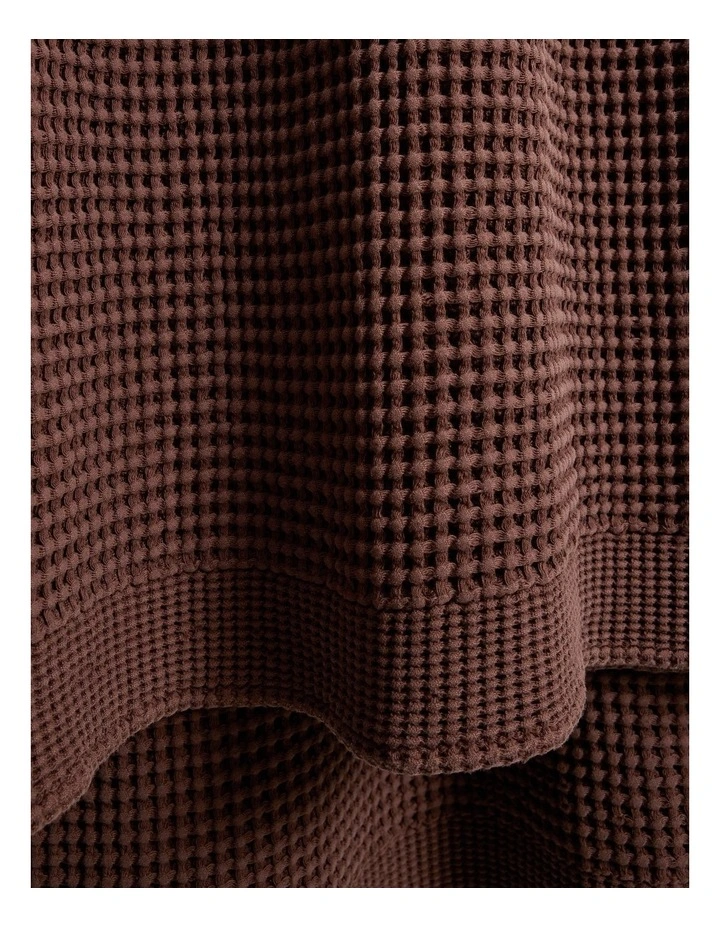 Monti Cotton Waffle Blanket in Dark Ash image 3