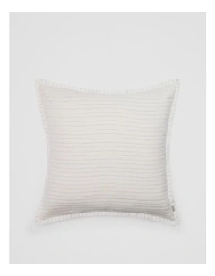 Skye Organically Grown Linen European Pillowcase in Ciel Blue Stripe