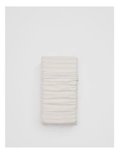 Skye Organically Grown Linen King Flat Sheet in Ciel Blue Stripe