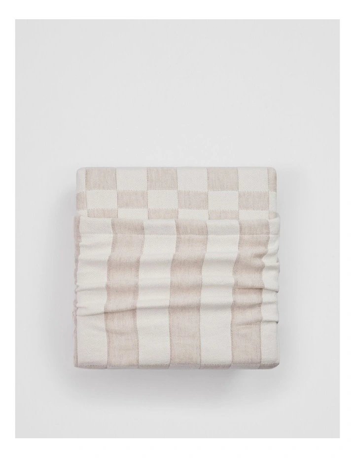 Marlo Organically Grown Cotton King Quilt Cover in Natural image 1