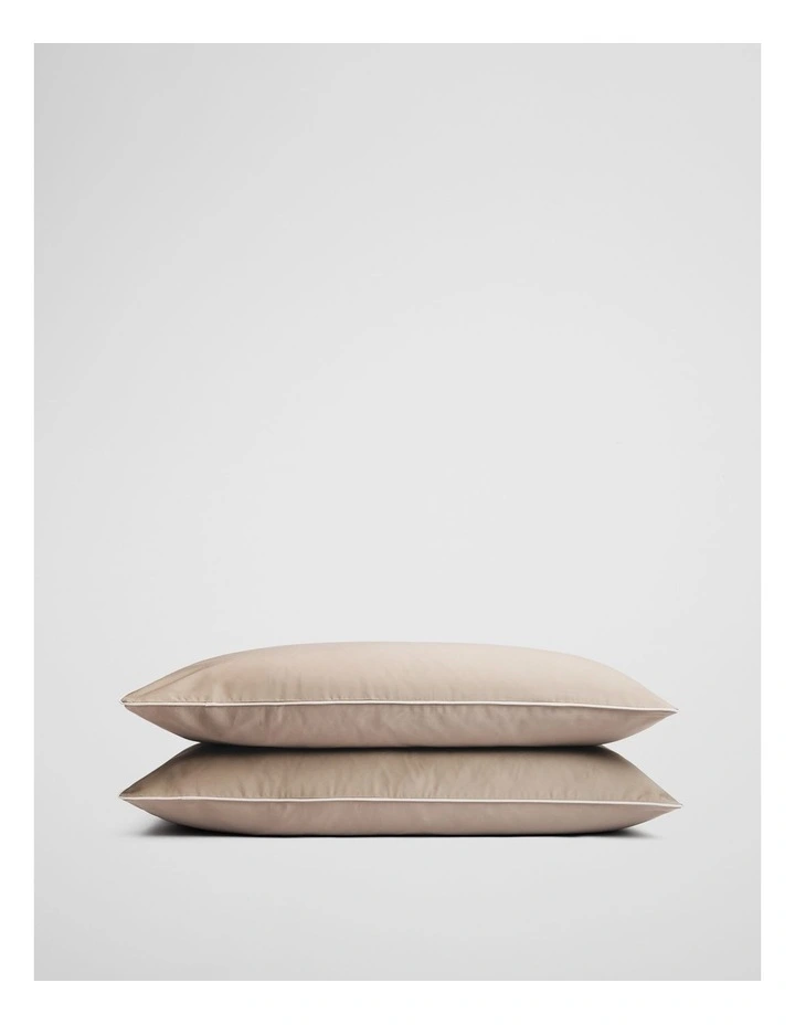 Dita Organically Grown Cotton Standard Pillow Case Pair in Natural image 1