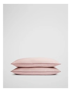 Dita Organically Grown Cotton Standard Pillow Case Pair in Bud