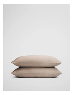 Dita Organically Grown Cotton King Pillowcase Pair in Natural