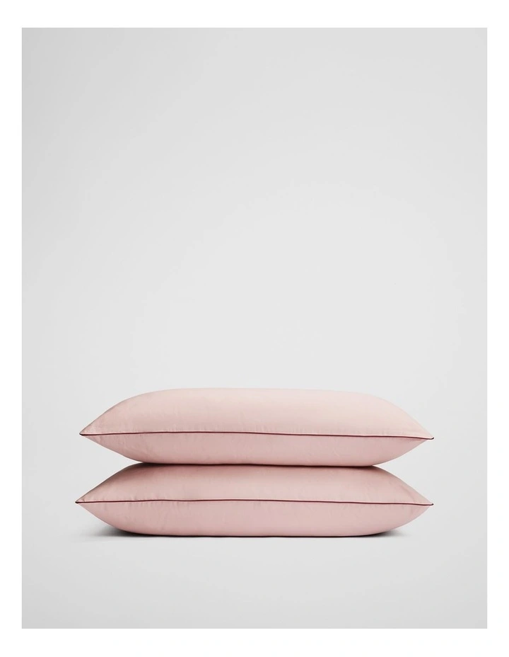 Dita Organically Grown Cotton King Pillowcase Pair in Bud image 1