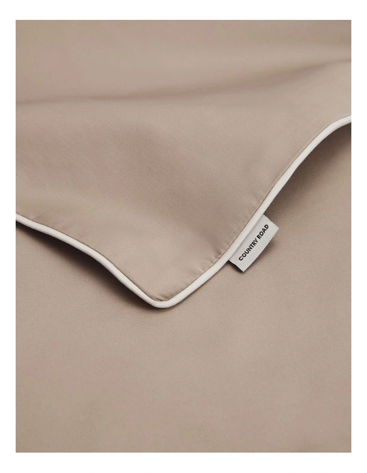 Dita Organically Grown Cotton Queen Quilt Cover in Natural image 2