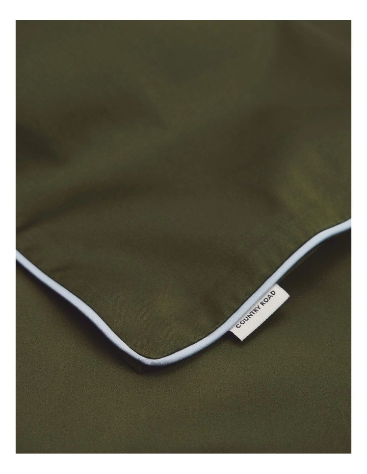 Dita King Quilt Cover in Dark Olive image 2