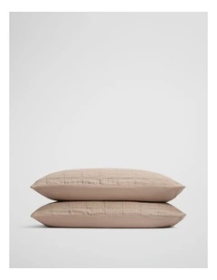 Rae Standard Pillow Case Pair in Natural