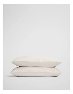 Rae Standard Pillow Case Pair in Snow