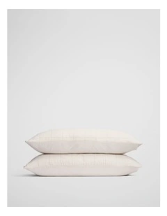 Rae King Pillowcase Pair in Snow