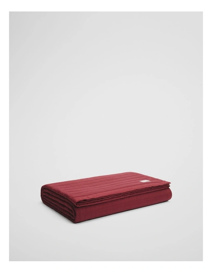 Wynn Quilt Bedcover in Carmine image 1