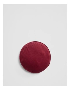 Camille 40x40x6 Round Cushion in Carmine