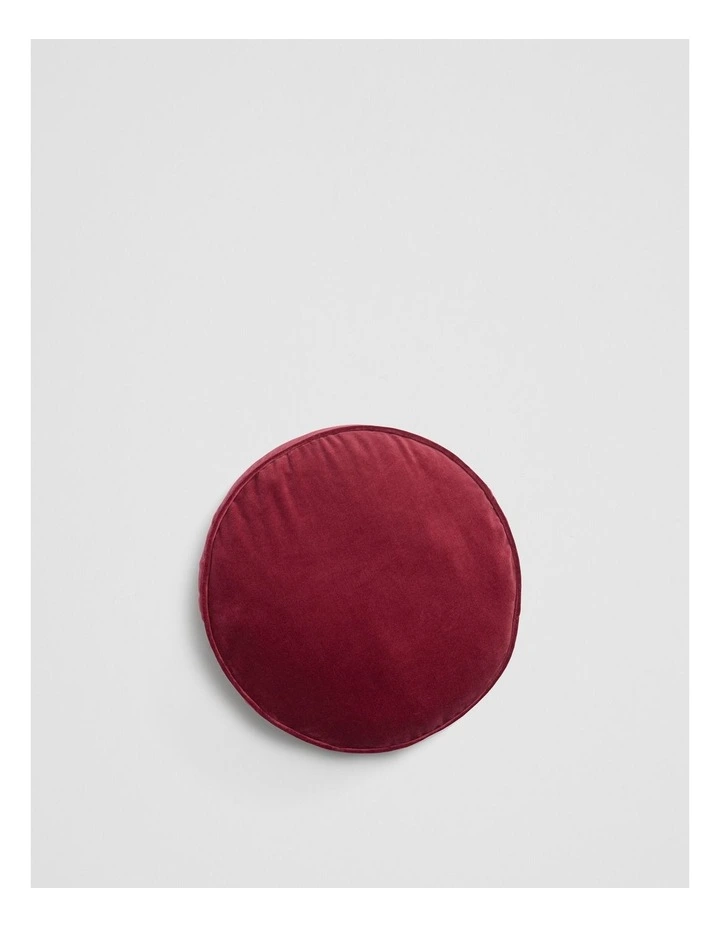 Camille 40x40x6 Round Cushion in Carmine image 1