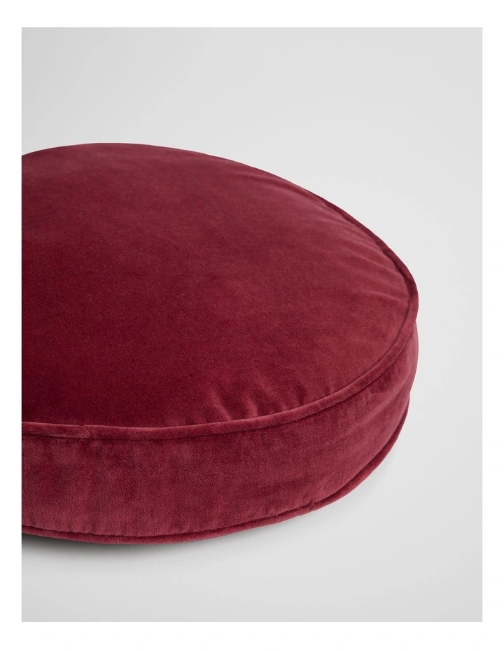Camille 40x40x6 Round Cushion in Carmine image 2