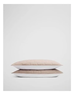 Lorris Australian Cotton Standard Pillowcase Pair in Natural