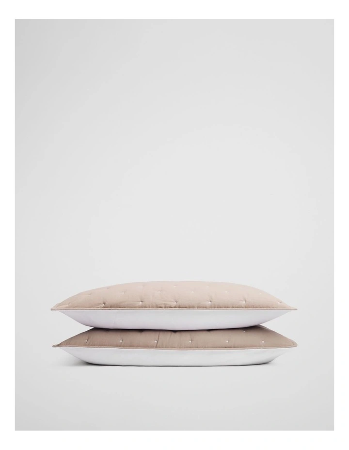 Lorris Australian Cotton Standard Pillowcase Pair in Natural image 1