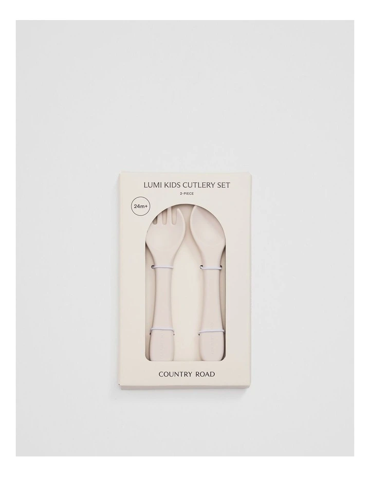 Lumi Kids Cutlery Set in Natural image 3