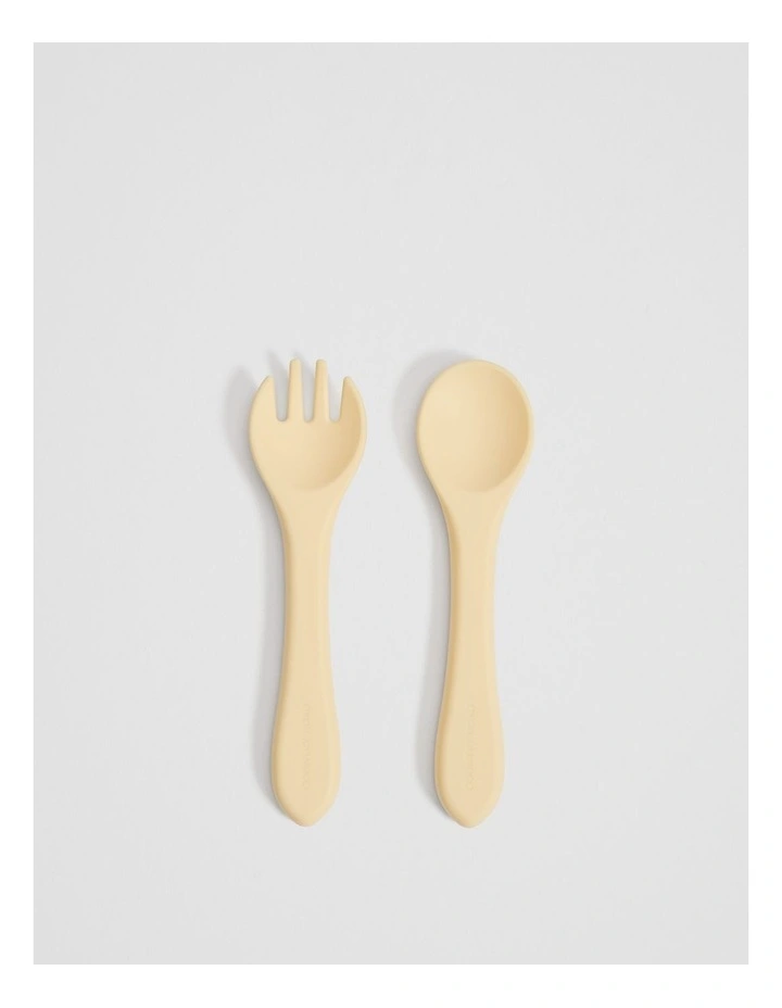Lumi Kids Cutlery Set in Lemonade image 1