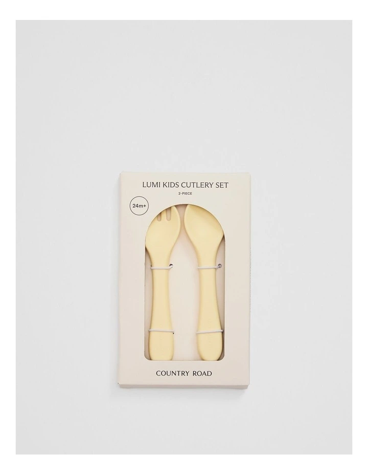 Lumi Kids Cutlery Set in Lemonade image 3