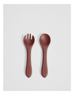 Lumi Kids Cutlery Set in Marsala
