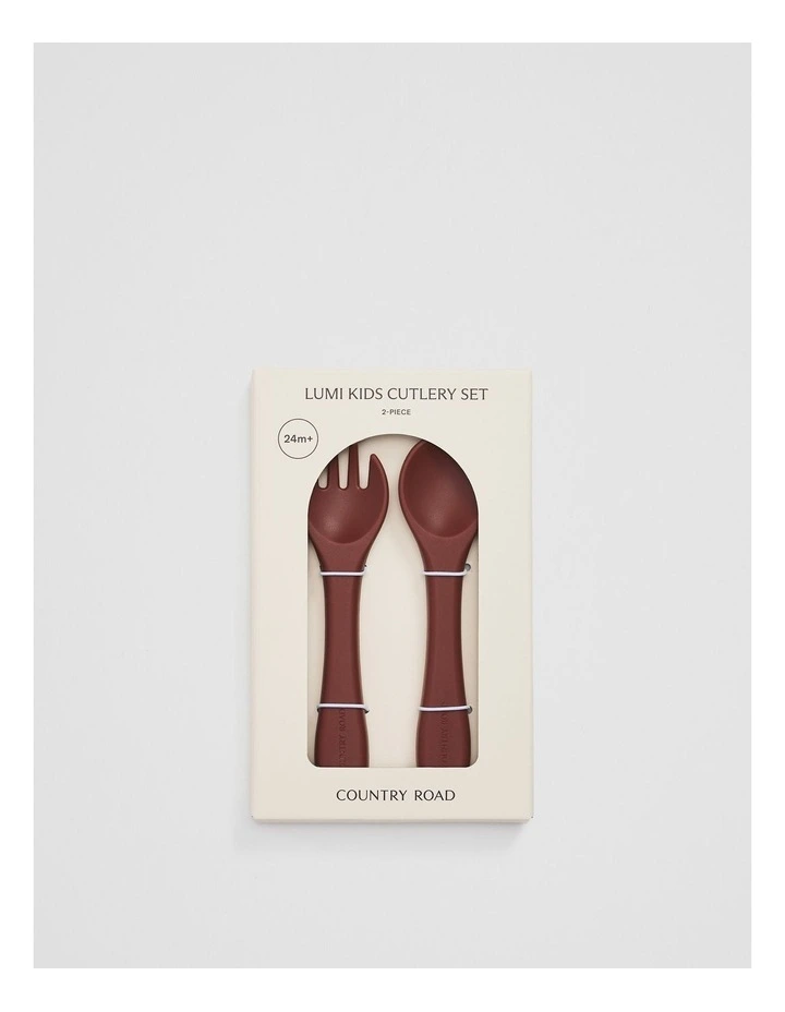 Lumi Kids Cutlery Set in Marsala image 3