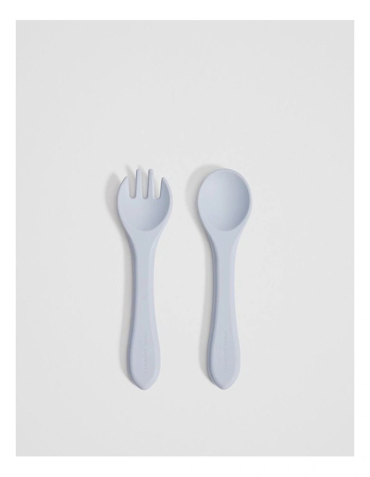Lumi Kids Cutlery Set in Ciel Blue image 1