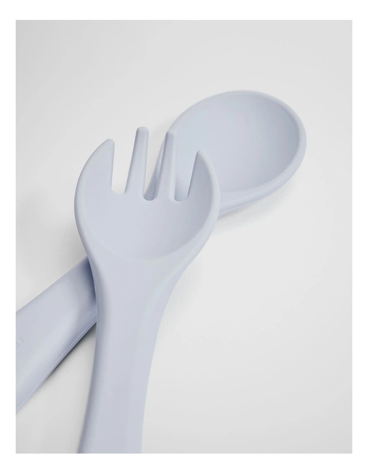 Lumi Kids Cutlery Set in Ciel Blue image 2