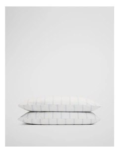 Goldie Australian Cotton Standard Pillowcase Pair in Ciel Blue