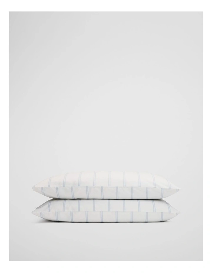 Goldie Australian Cotton Standard Pillowcase Pair in Ciel Blue image 1