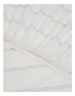 Goldie Australian Cotton Cot Fitted Sheet in Ciel Blue