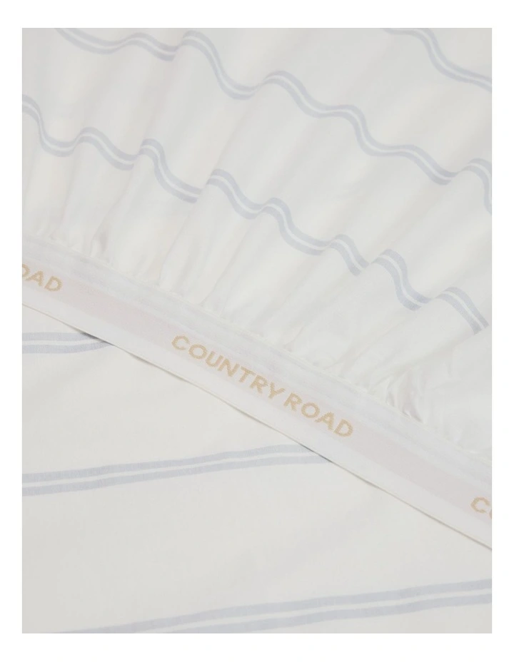 Goldie Australian Cotton Cot Fitted Sheet in Ciel Blue image 1