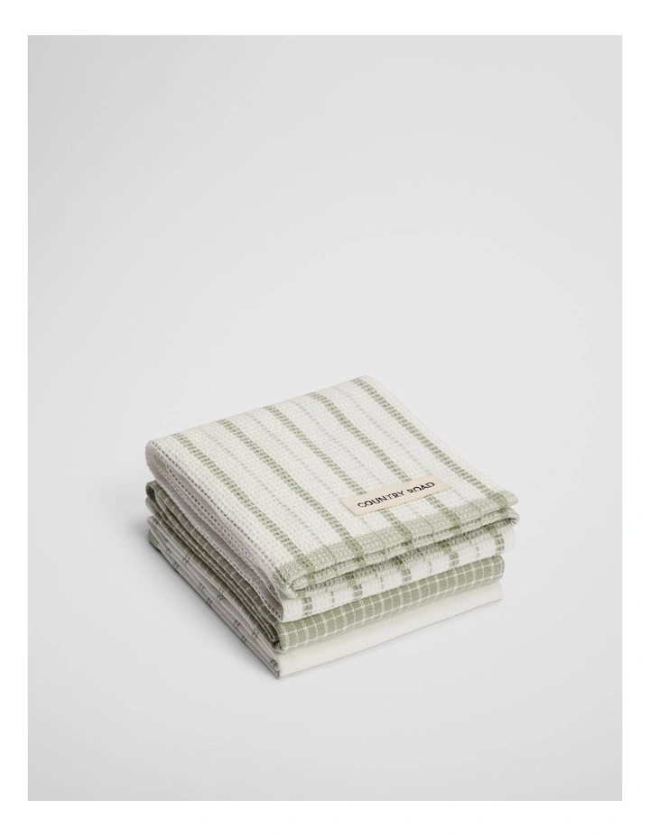 Laine  Australian Cotton Tea Towel Pack Of 3 in Acacia image 1
