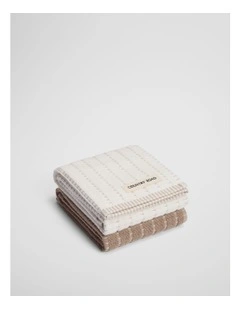 Mira  Australian Cotton Tea Towel Pack Of 2 in Pebble
