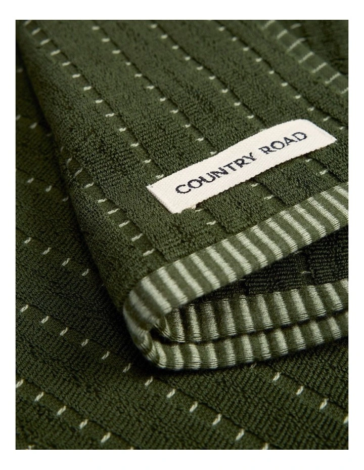 Mira  Australian Cotton Tea Towel Pack Of 2 in Acacia image 2