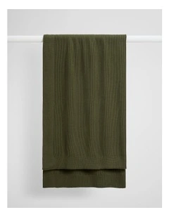 Gard Knit Throw in Dark Olive