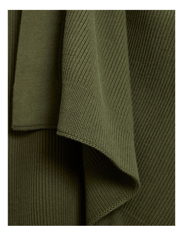 Gard Knit Throw in Dark Olive image 3