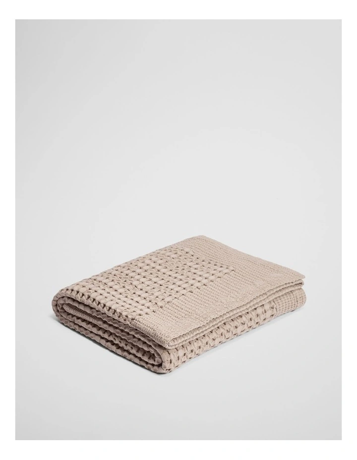 Eden Waffle Throw in Pebble image 2