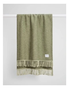 Selina Throw in Dark Olive