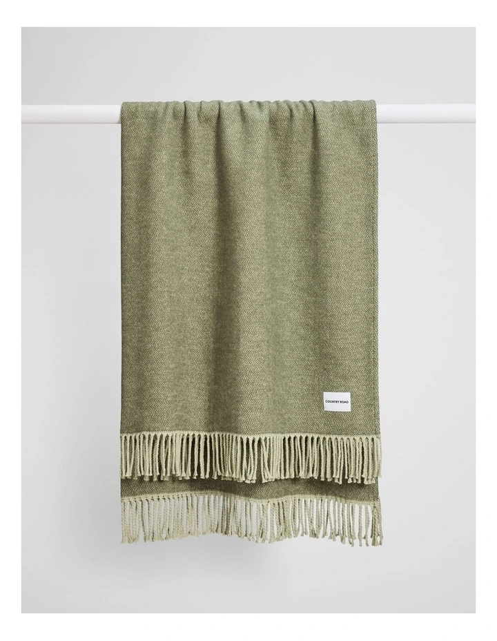 Selina Throw in Dark Olive image 1