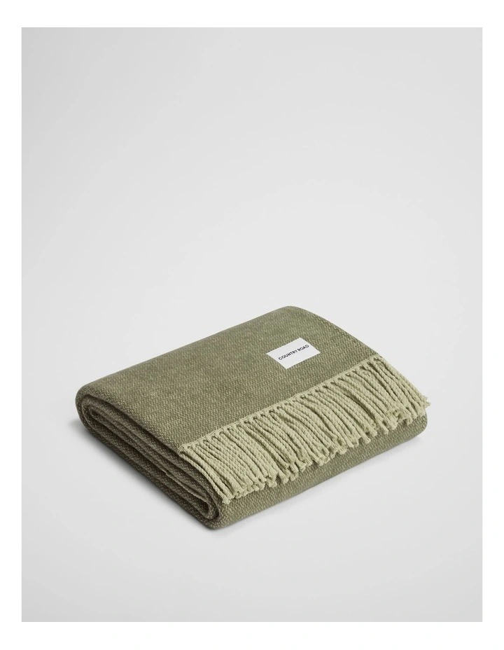 Selina Throw in Dark Olive image 2