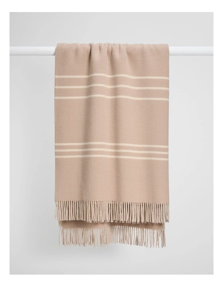 Mardie Wool Throw in Natural image 1