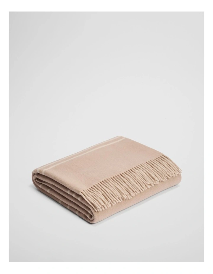 Mardie Wool Throw in Natural image 2