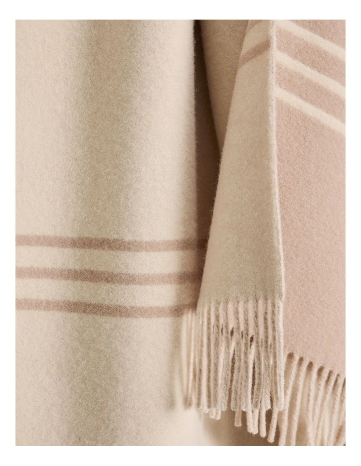 Mardie Wool Throw in Natural image 3