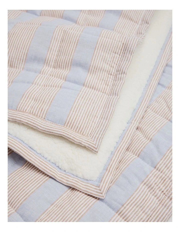 Iris Sherpa Throw Blanket in Ciel Blue image 2