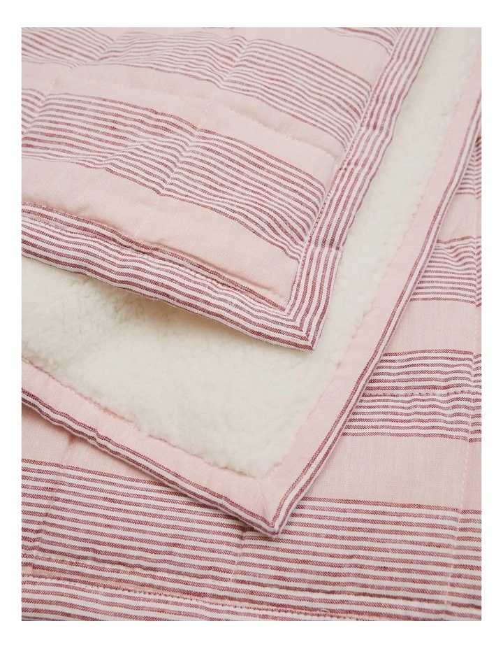 Iris Sherpa Throw Blanket in Bud image 2