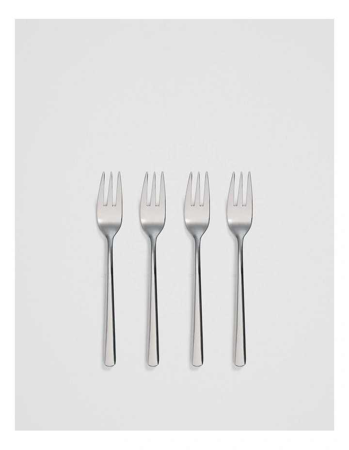 Nolan Cake Fork Set Of 4 in Stainless Steel image 1