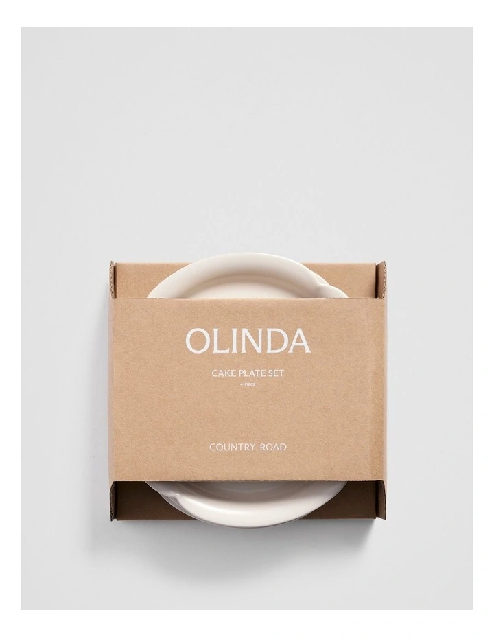 Olinda Cake Plate Set Of 4 in Natural image 4